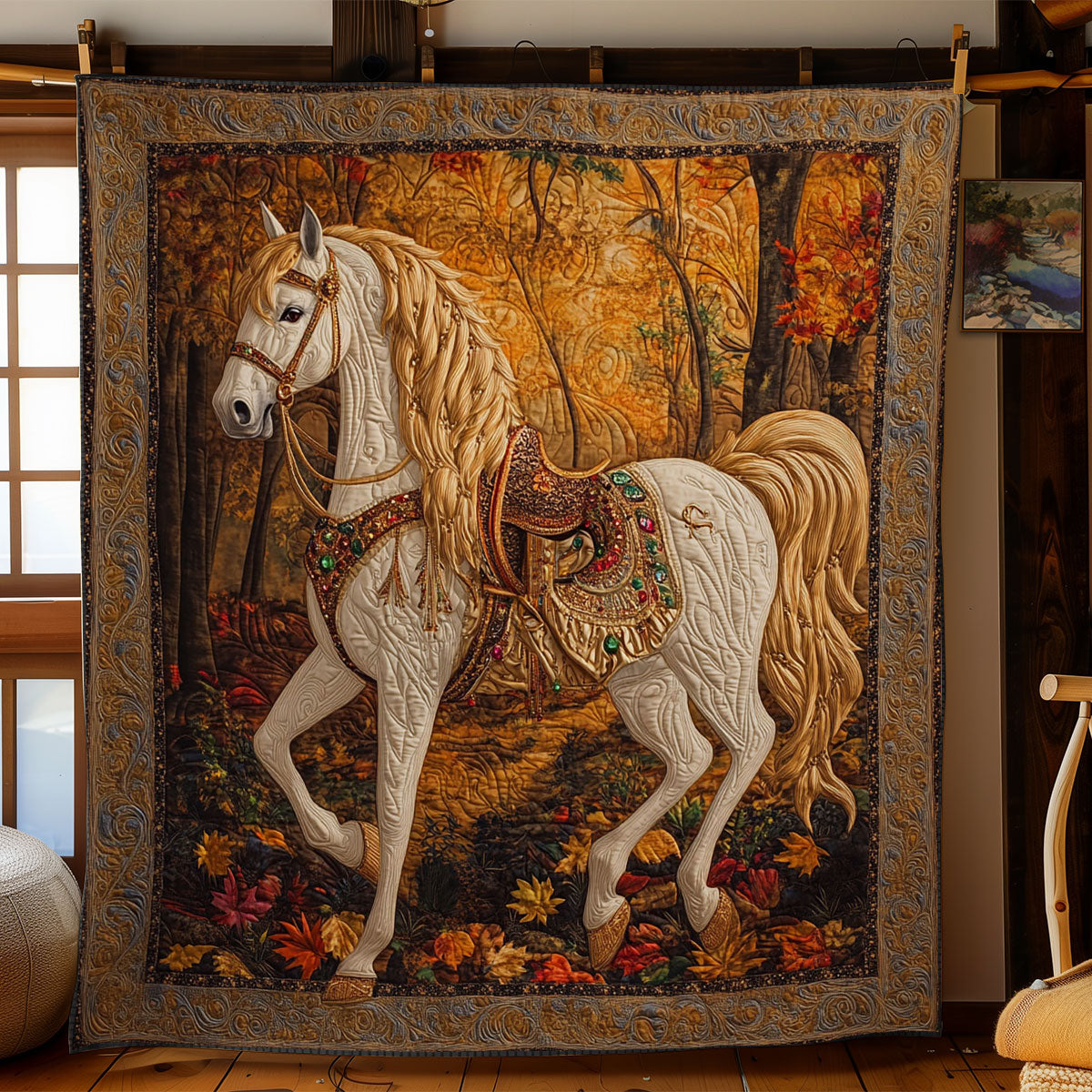 Majestic Autumn Horse WY1303015CL Quilt