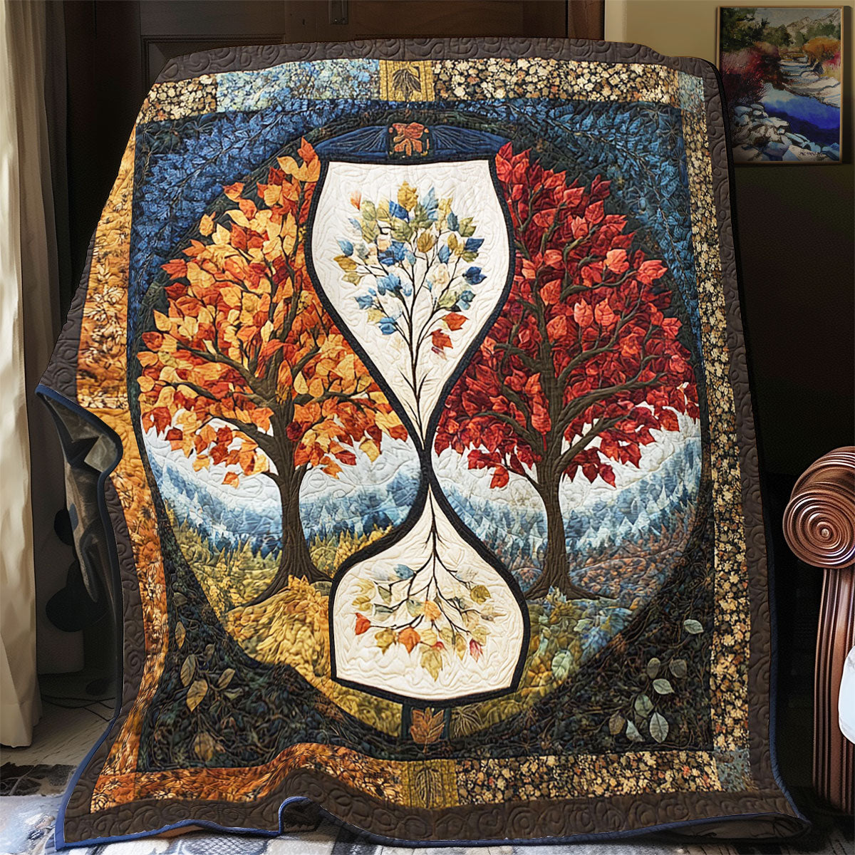 Hourglass Tree WY1002090CL Quilt