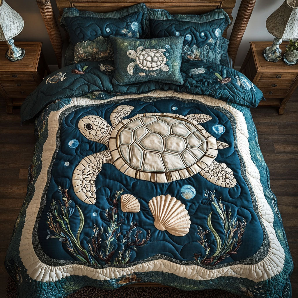 Mystic Turtle In Ocean WY1902036CL Duvet Cover Set