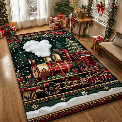 Christmas Train CW2008043CL Area Rug