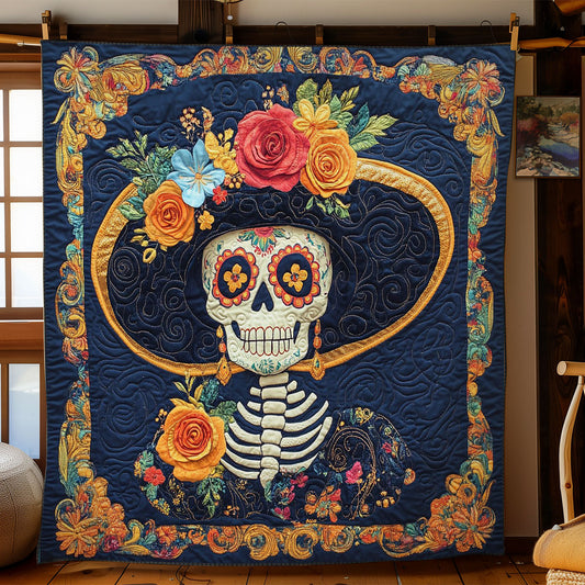 Skull And Roses Reverie WY1203069CL Quilt