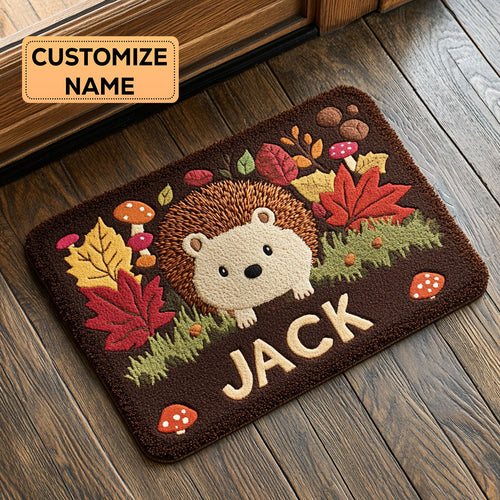 Golden Hedgehog CP2508020CL Personalized Doormat