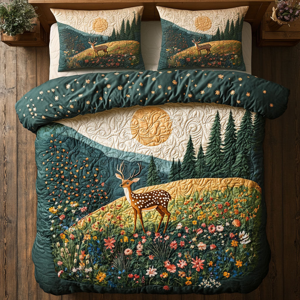 Deer Enchanted Forest Haven WU1103096CL Duvet Cover Set