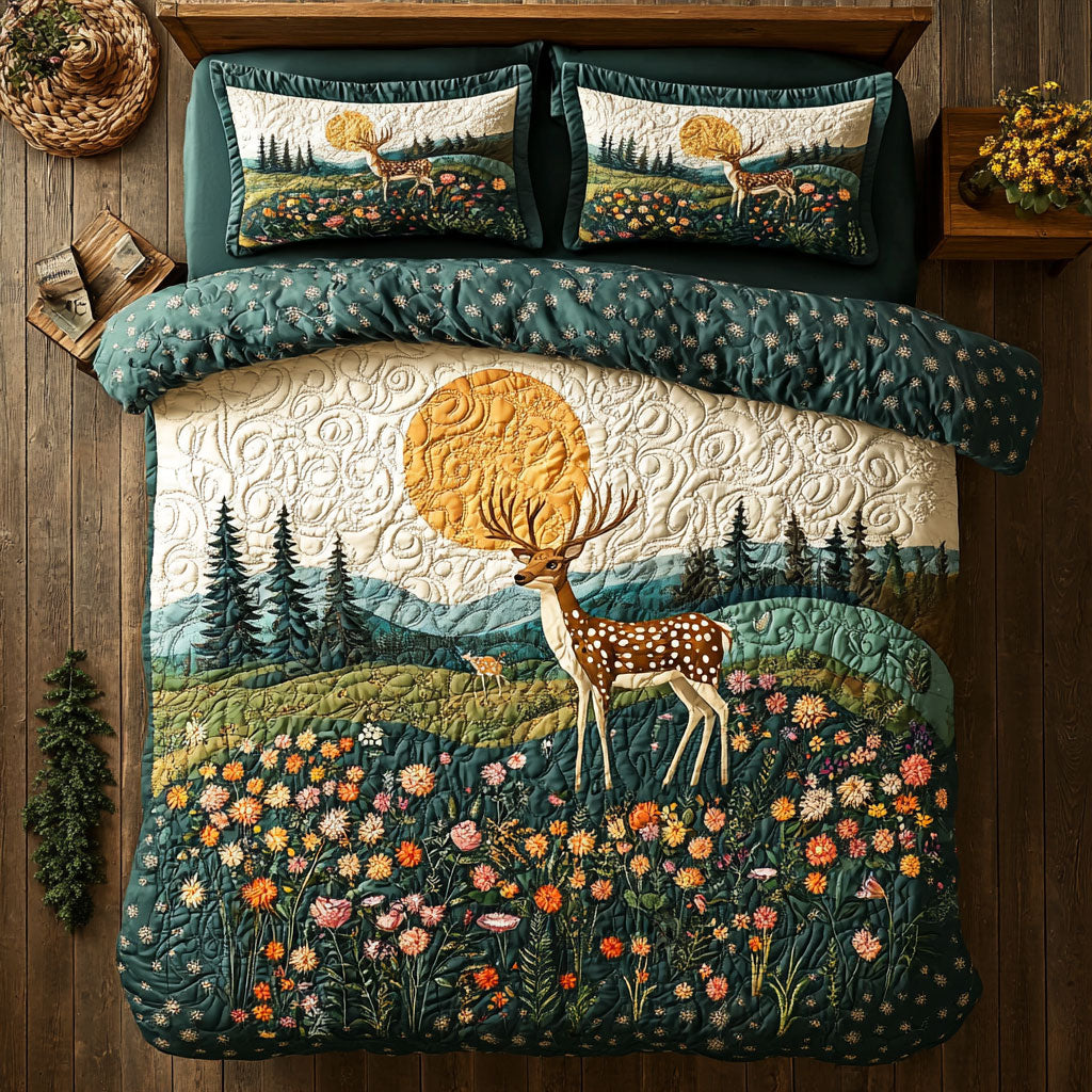 Deer Serenade Of the Silent Grove WU1103092CL Duvet Cover Set