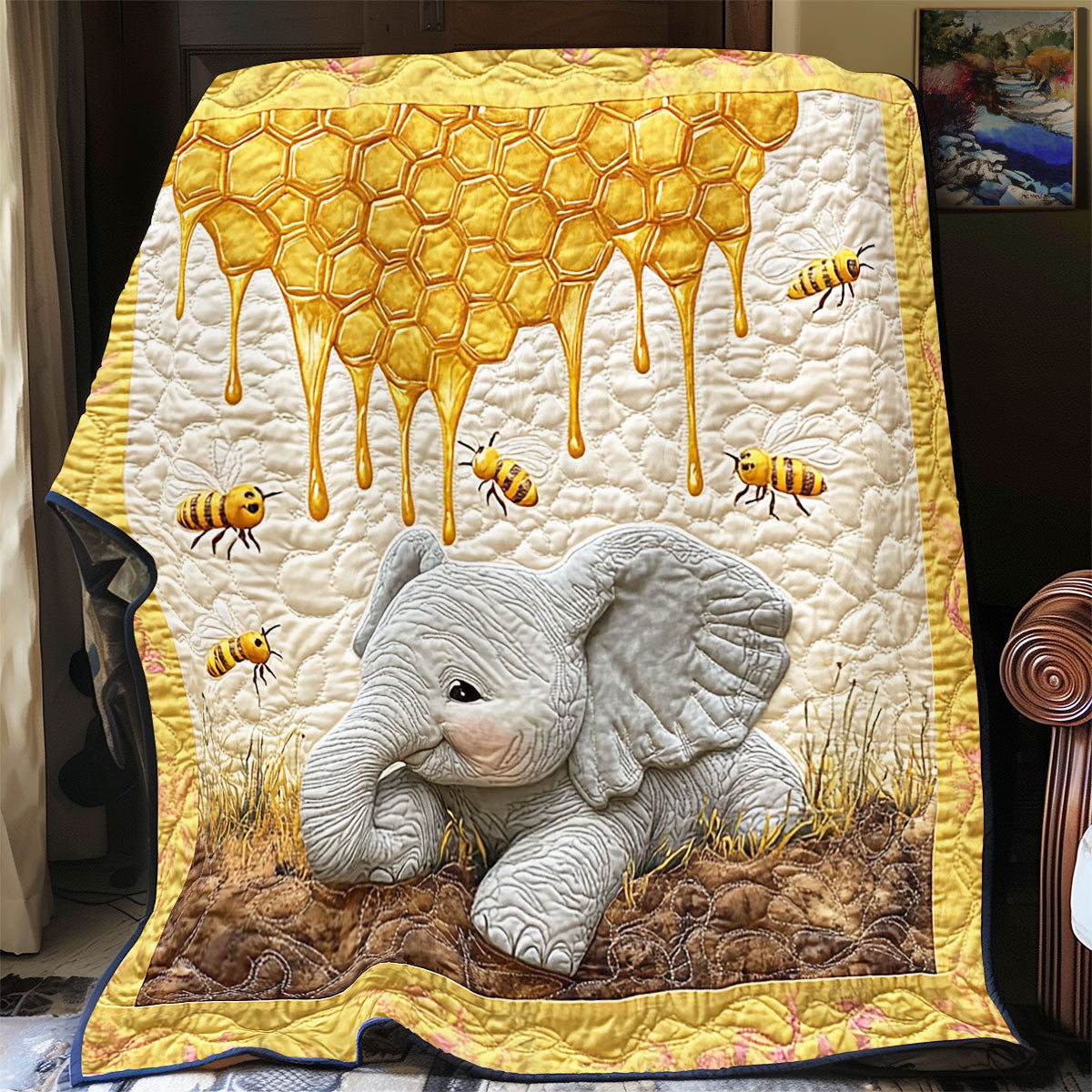 Honey Elephant WY3103027CL Quilt