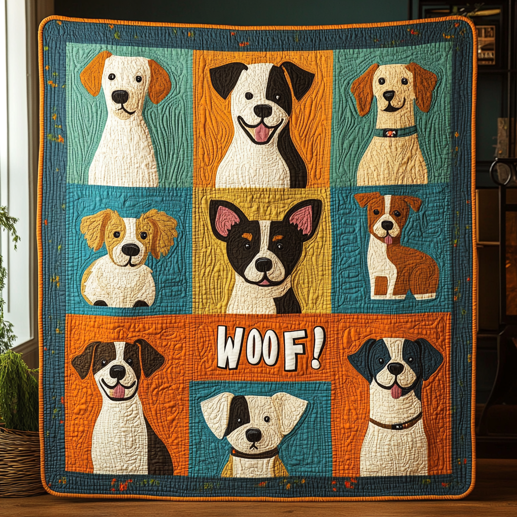 Dog Woof WU1401002CL Quilt