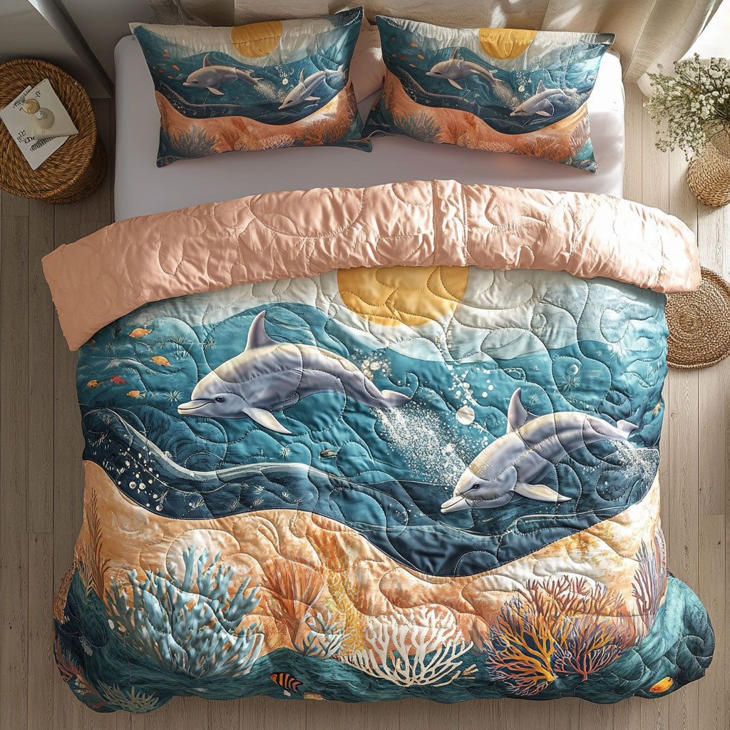 Dolphin Ocean Serenade WU0503011CL Duvet Cover Set