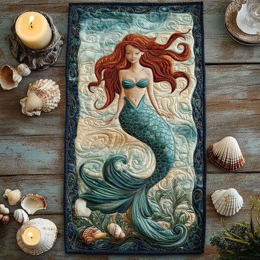 Dreamy Mermaid WU0303042CL Quilted Table Runner