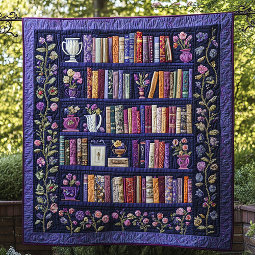 Dreamy Purple Bookshelf WU0503048CL Quilt