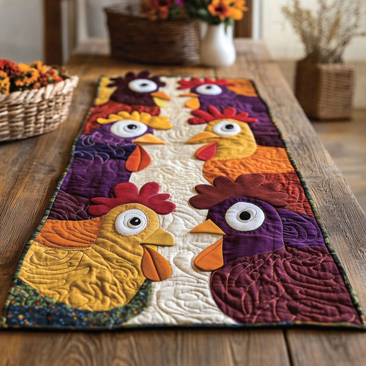 Dumb Chicken WU0303039CL Quilted Table Runner