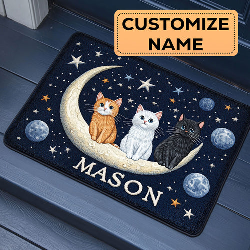 Celestial Cat CW2108066CL Personalized Doormat