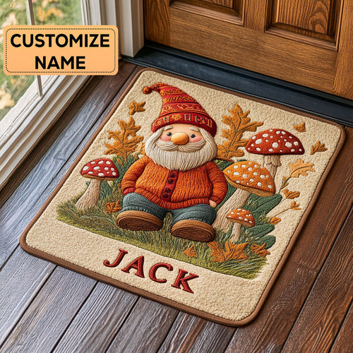 Autumn Gnome CP2508028CL Personalized Doormat