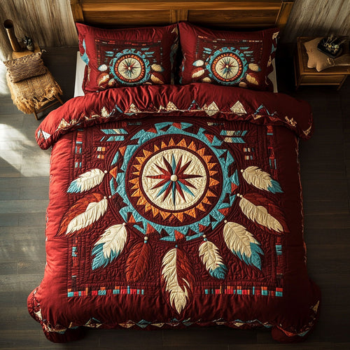 Beautiful Red Feather Comass WY0503010CL Duvet Cover Set