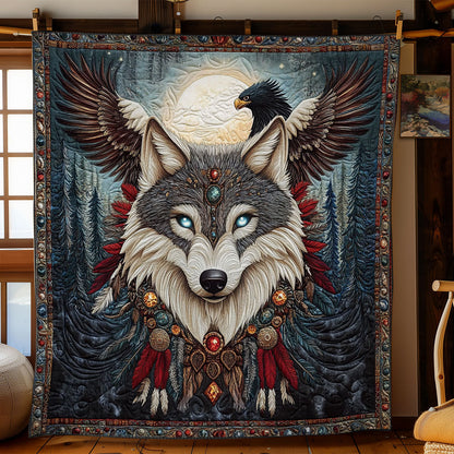 Mystic Wolf In Night WY1002124CL Quilt