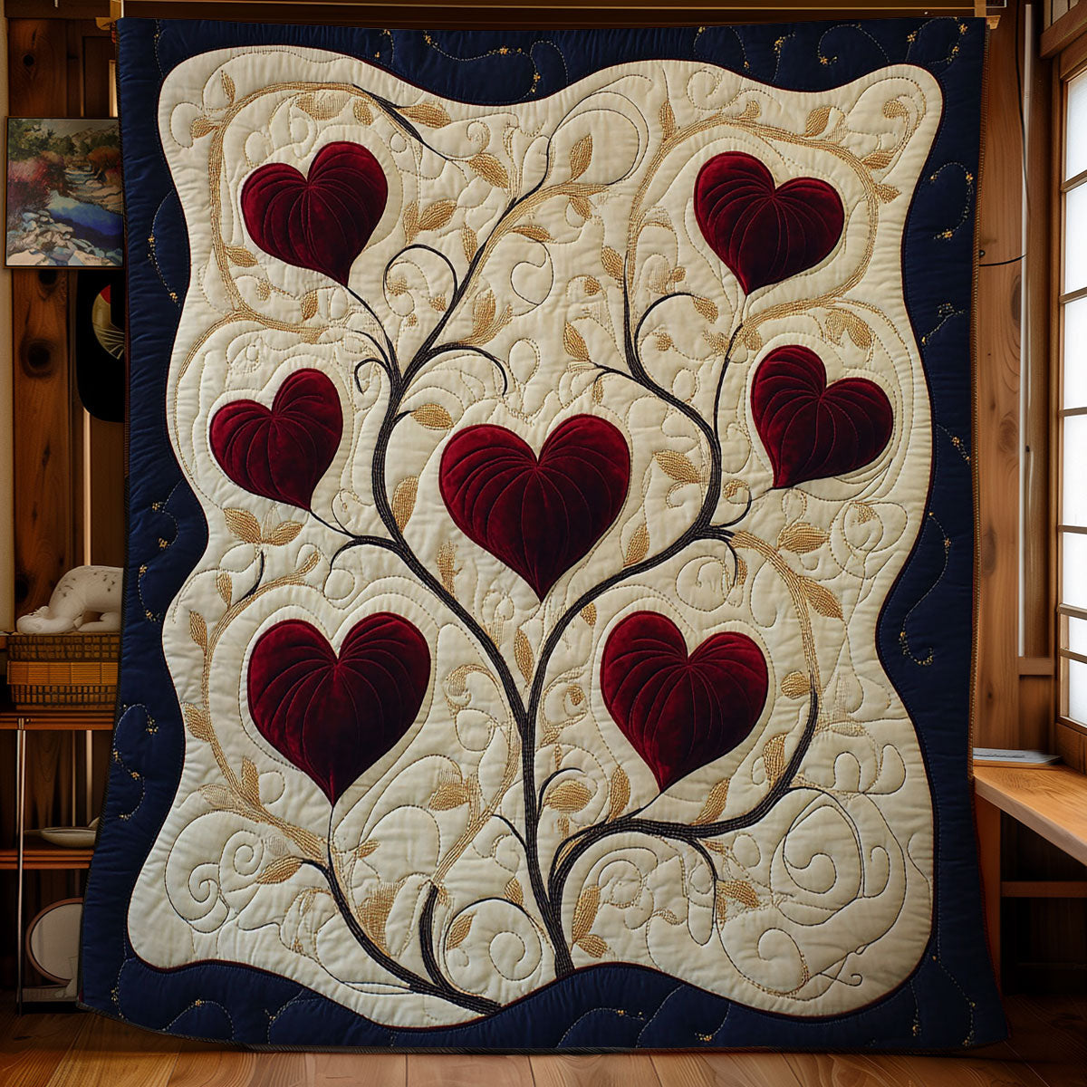 Valentine Heart Tree WY0402048CL Quilt