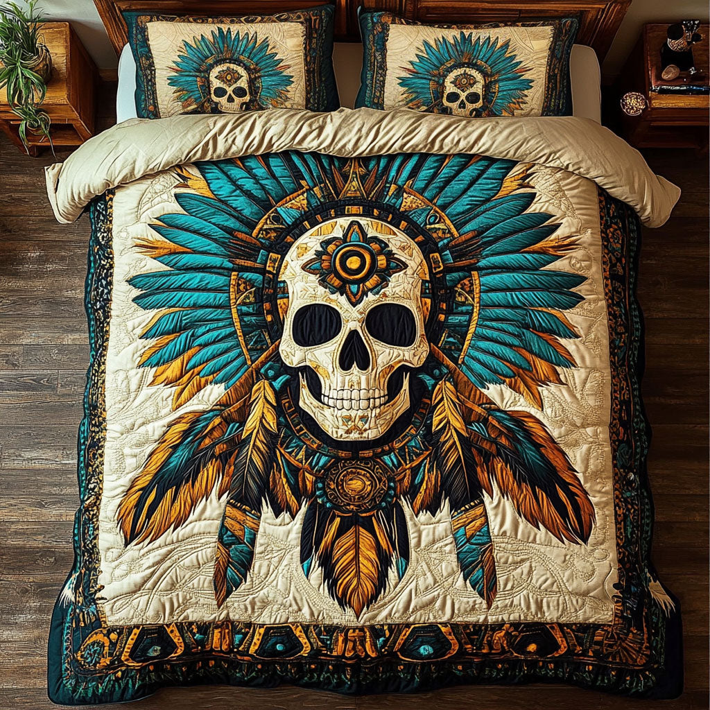 Native Feather Skull WY1904051CL Duvet Cover Set