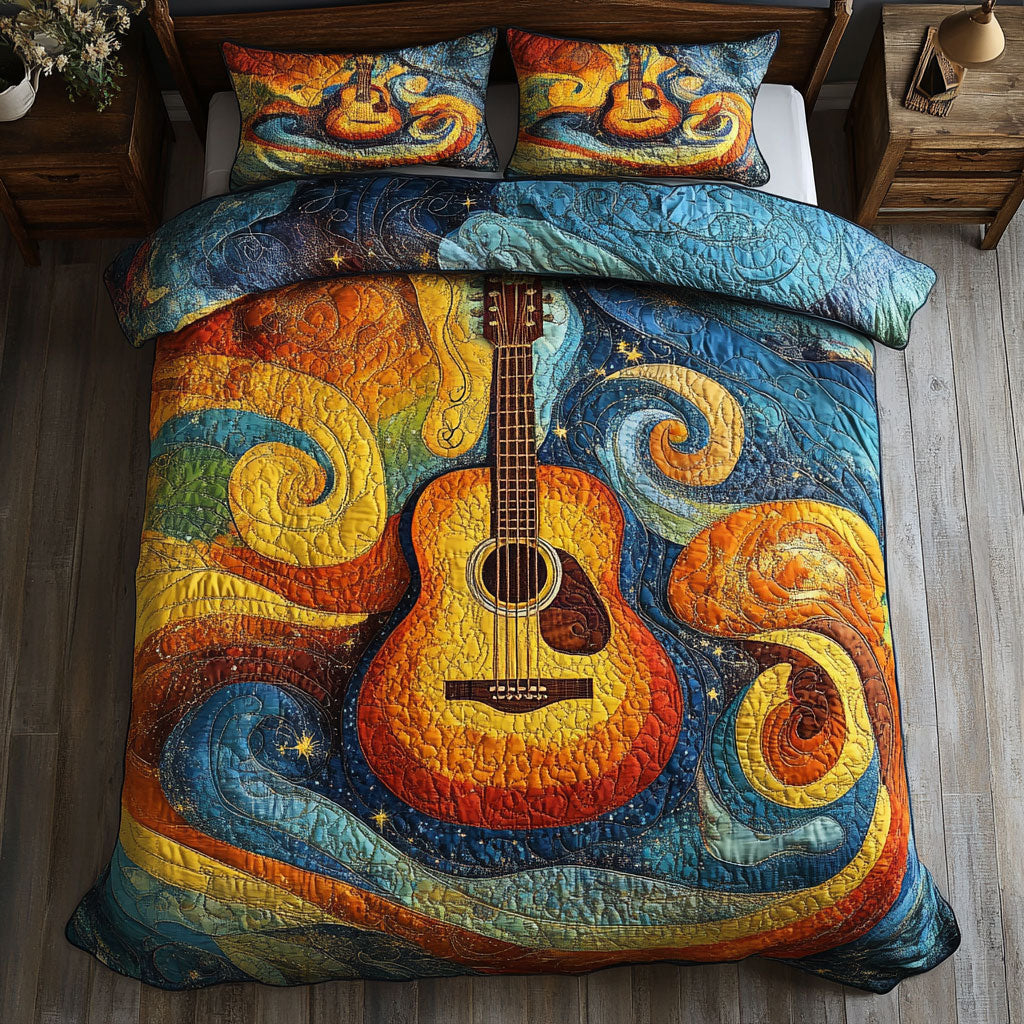 Magic Colorful Guitar WY0802069CL Duvet Cover Set