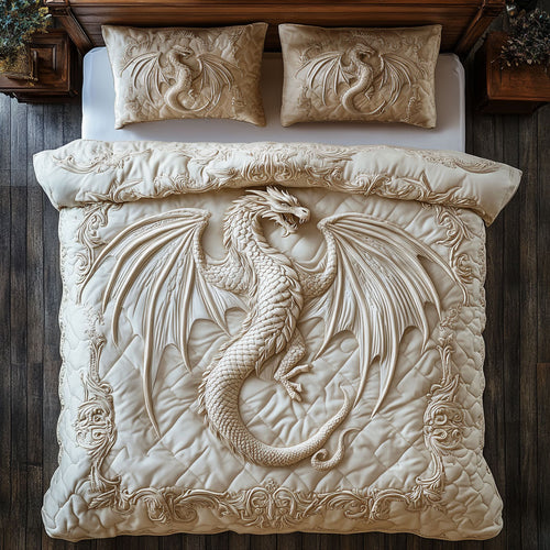Royal White Dragon WY2104047CL Duvet Cover Set