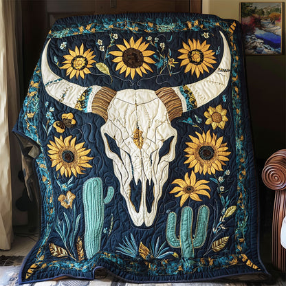 Boho Skulls And Sunflowers WY1403014CL Quilt