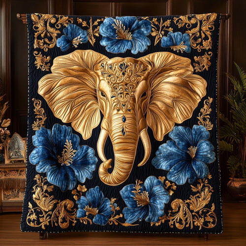 Floral Sovereign Elephant WY0906008CL Quilt