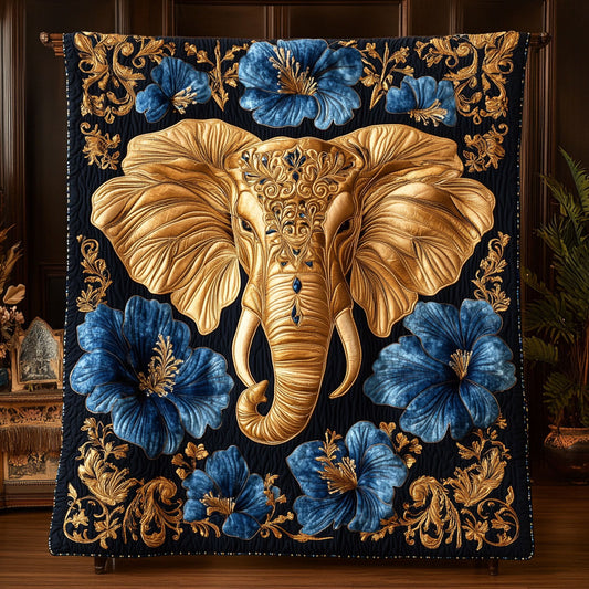 Floral Sovereign Elephant WY0906008CL Quilt