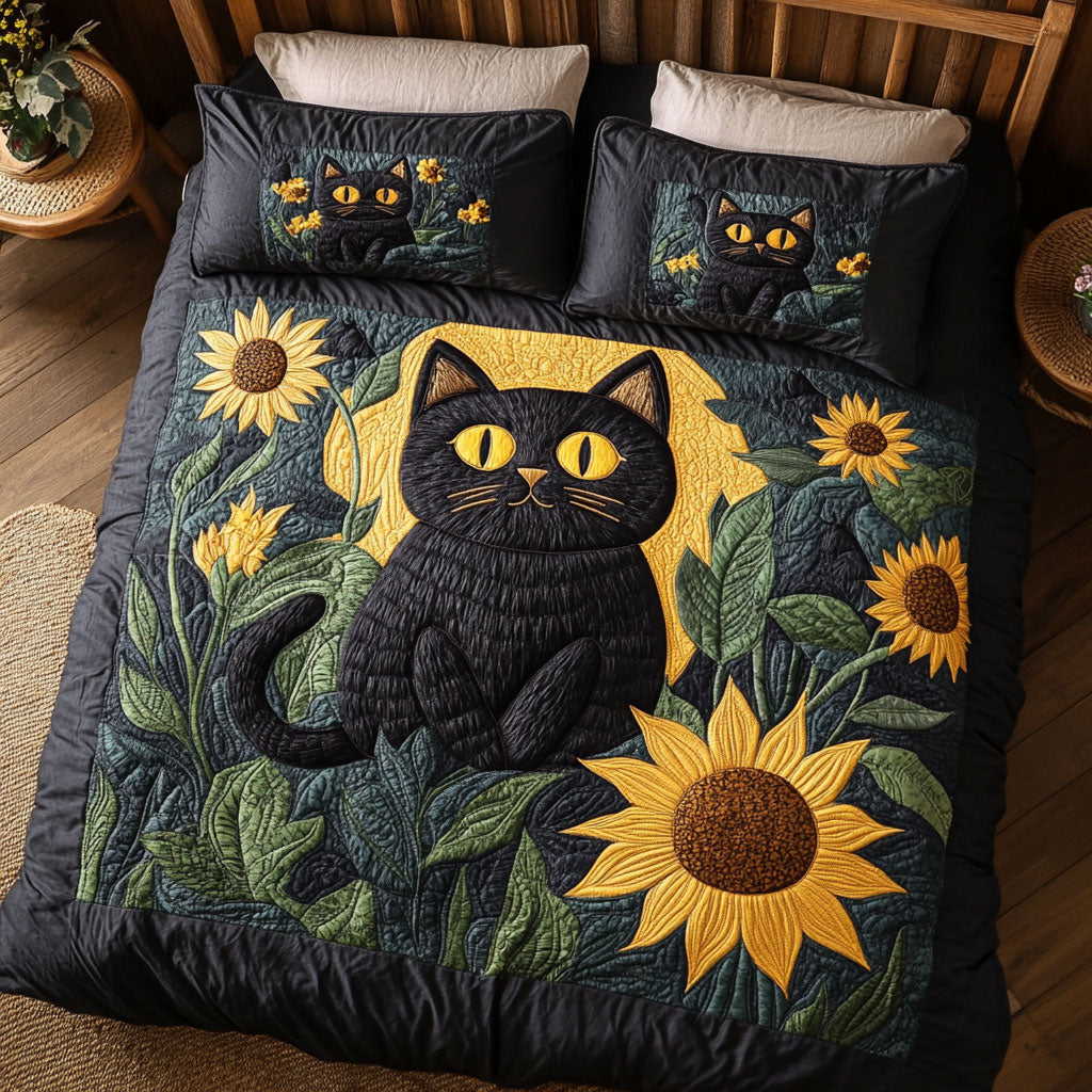 Cute Cat Sunflower WY3105002CL Duvet Cover Set