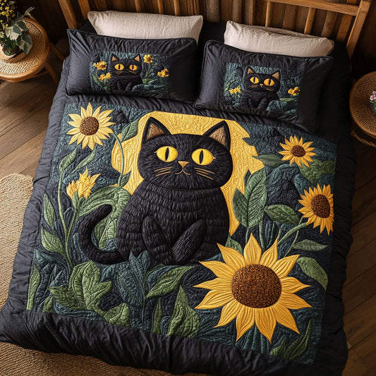 Cute Cat Sunflower WY3105002CL Duvet Cover Set