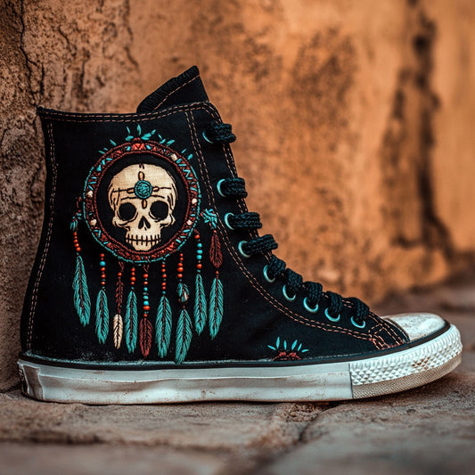 Skull Feather CP2709142CL Canvas High-Tops