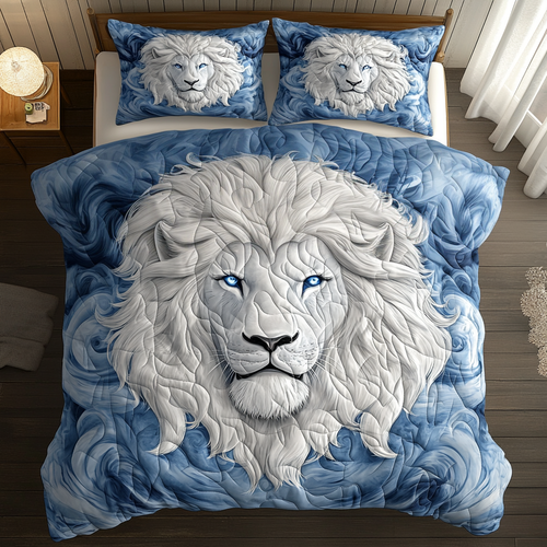 White Lion In Ocean WY3112041CL Duvet Cover Set