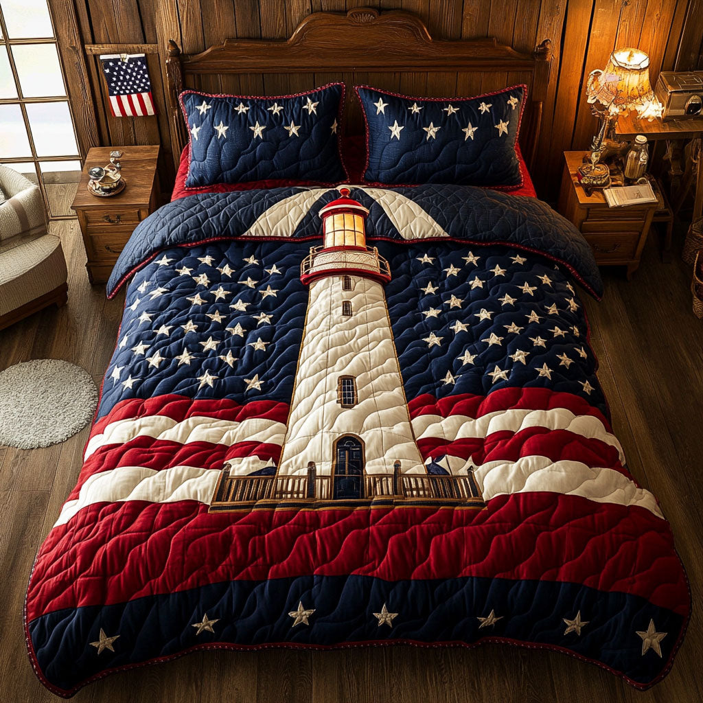 Patriotic Lighthouse CM1404063CL Duvet Cover Set