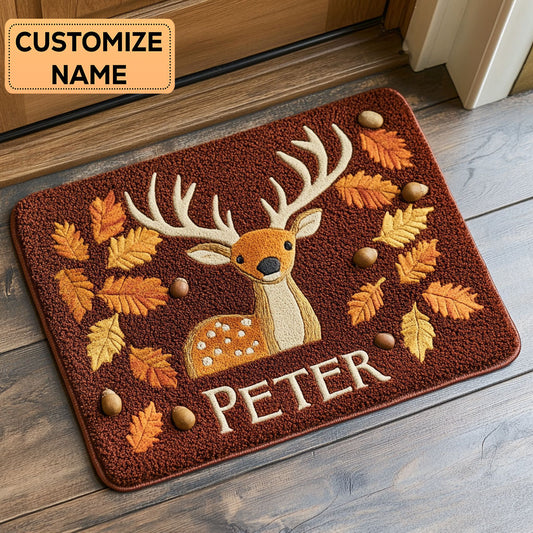 Acorn Stag CP2508011CL Personalized Doormat