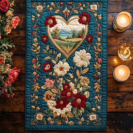 The Cozy CM1405042CL Quilted Table Runner