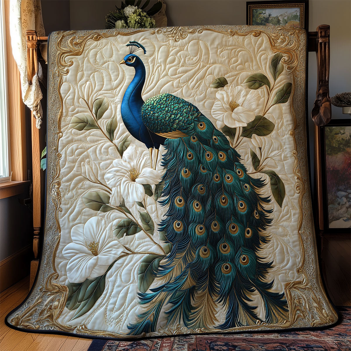 Opulent Feathers WY1403020CL Quilt