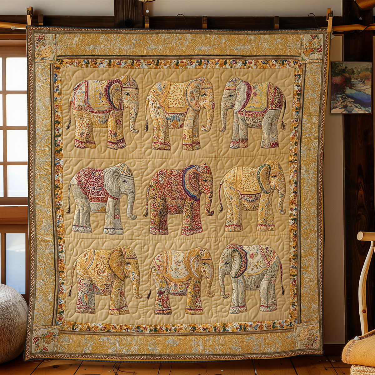 Elephant Collection WY1002057CL Quilt