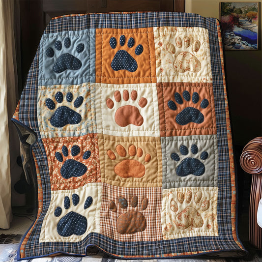 Colorful Dog Paw WY0402005CL Quilt