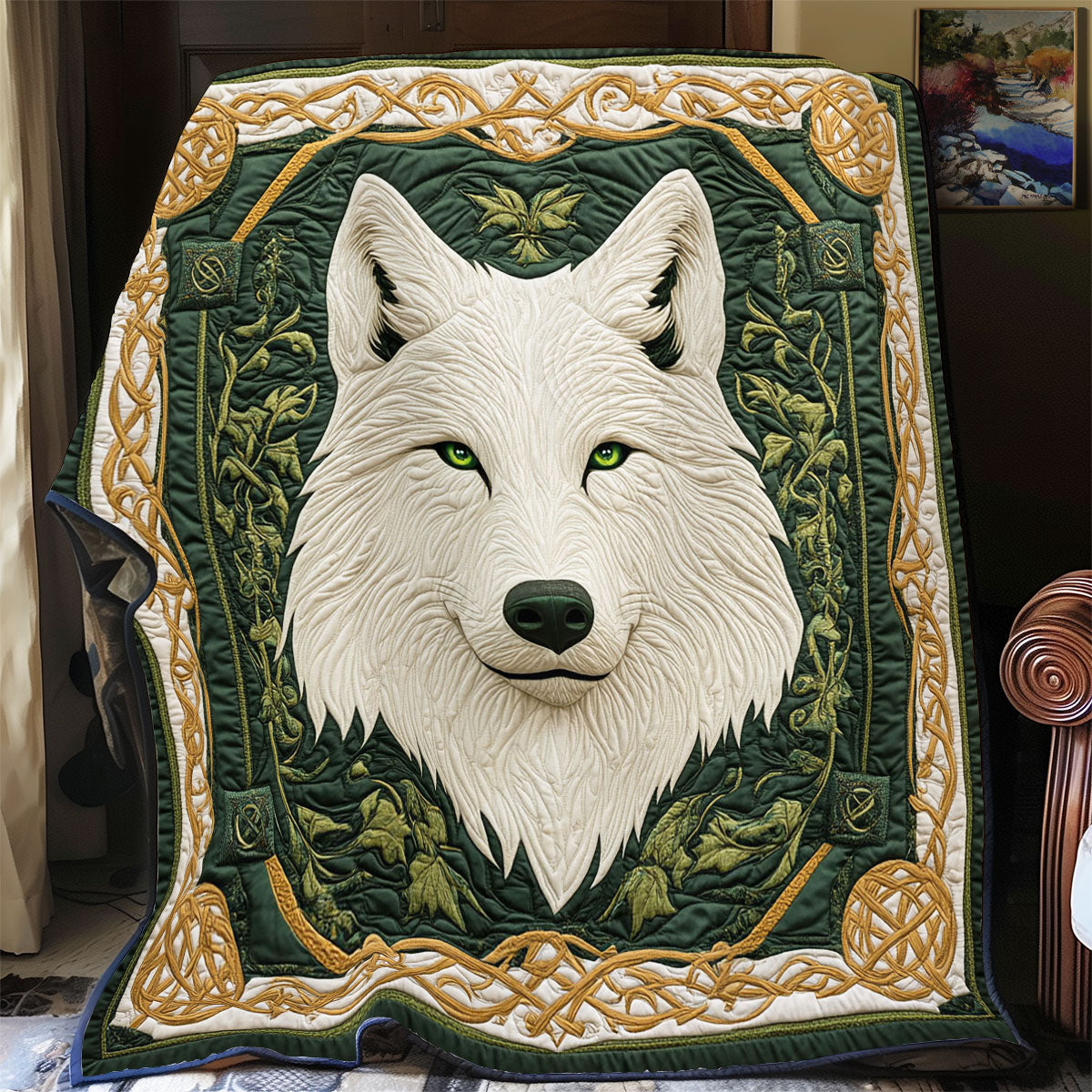 Wolf In Celtic WY1303066CL Quilt