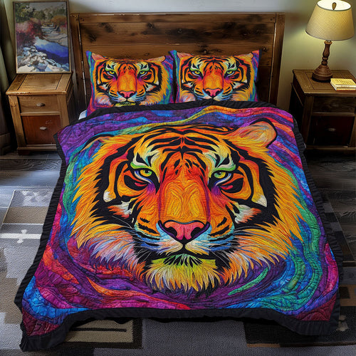 Colorful Abstract Tiger WY1701077CL Duvet Cover Set