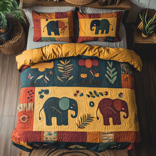 Elephant Patchwork WY0503031CL Duvet Cover Set