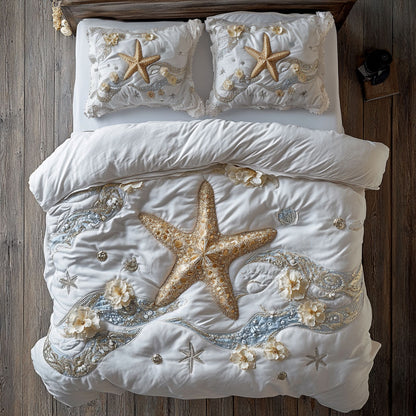 Starfish In White WY2605017CL Duvet Cover Set