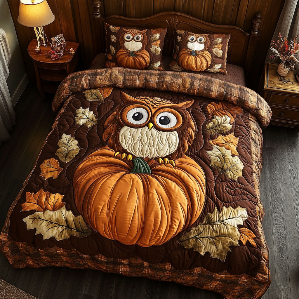 Owl and Pumpkin CM1804018CL Duvet Cover Set