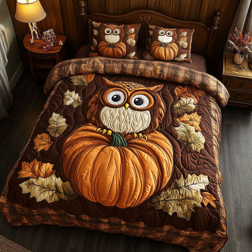 Owl and Pumpkin CM1804018CL Duvet Cover Set