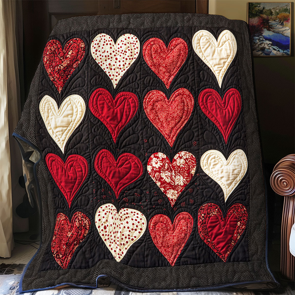 Hearts WY0402026CL Quilt