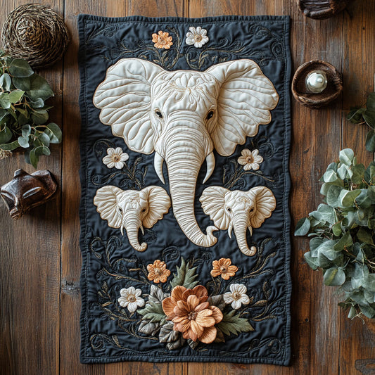 Elephant Mom WU0303035CL Quilted Table Runner