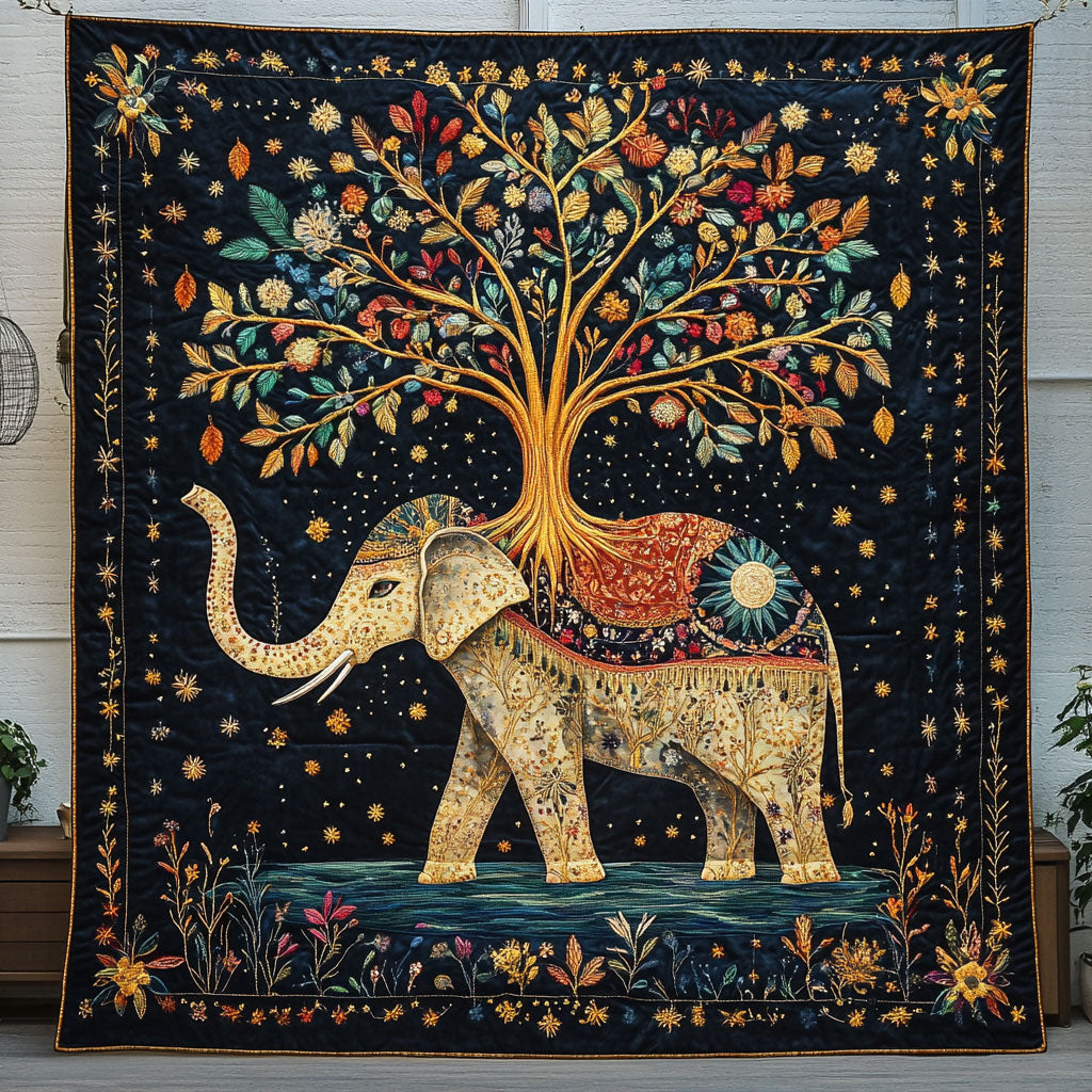 Elephant Wisdom & Rooted Soul WU1303023CL Quilt