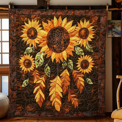 Feather And Sunflower WY1002064CL Quilt