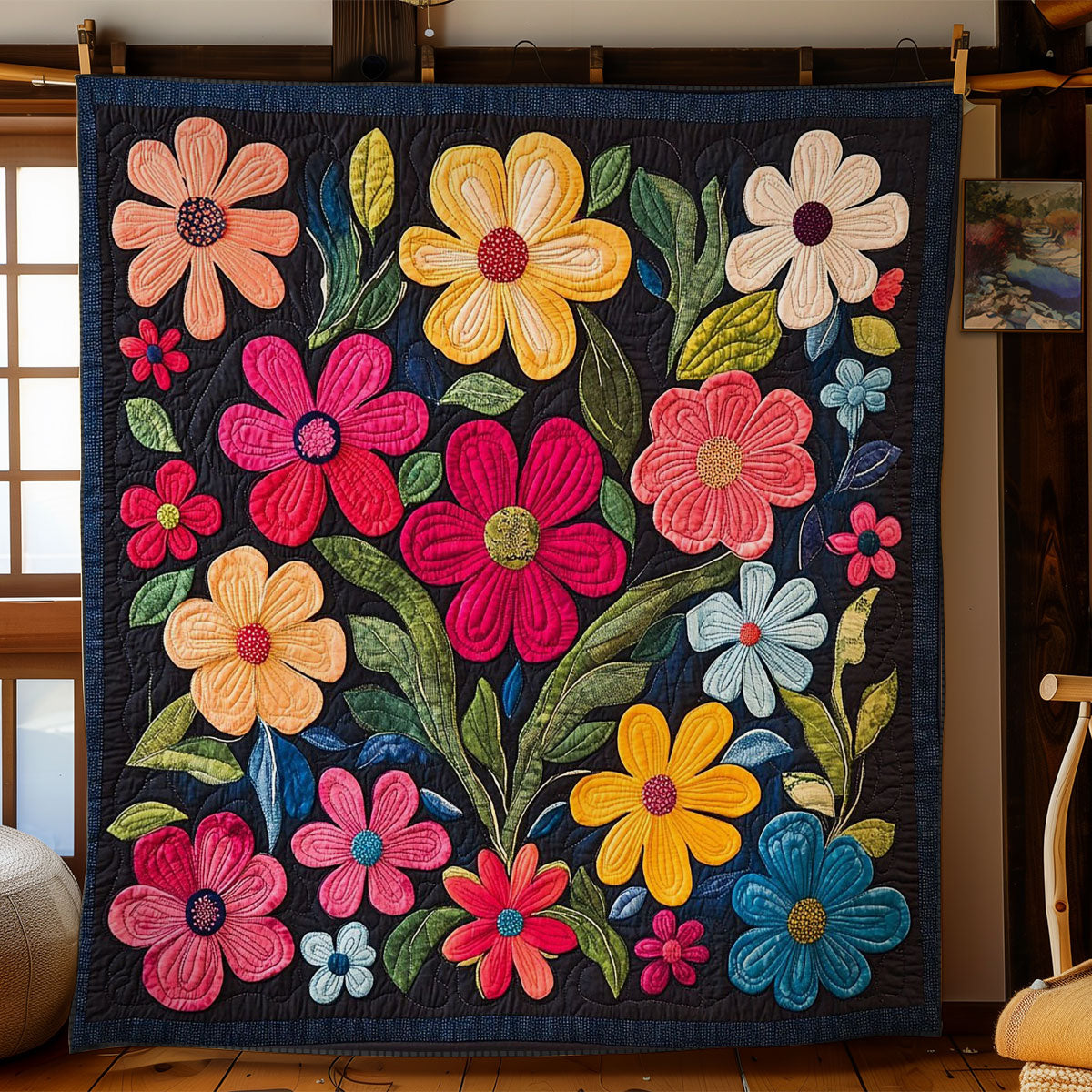 Colorful Flower Garden WY1002033CL Quilt