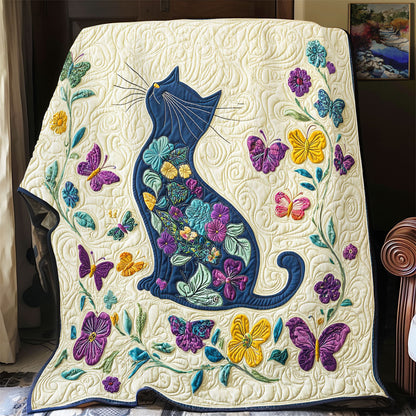 Flower Cat WY1002071CL Quilt