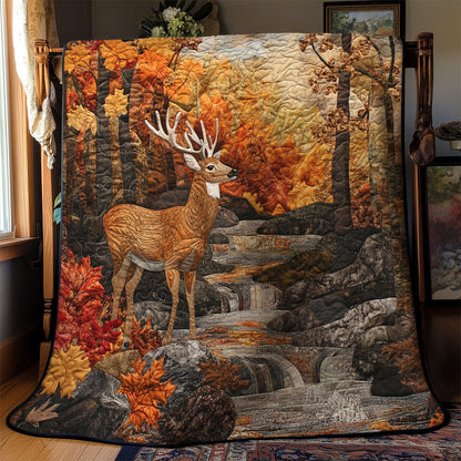 Deer In Autumn Forest WY1002047CL Quilt