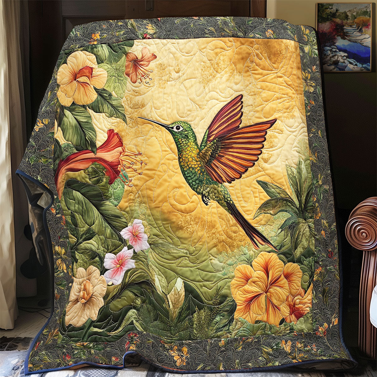 Hibiscus Whisper WY1403013CL Quilt