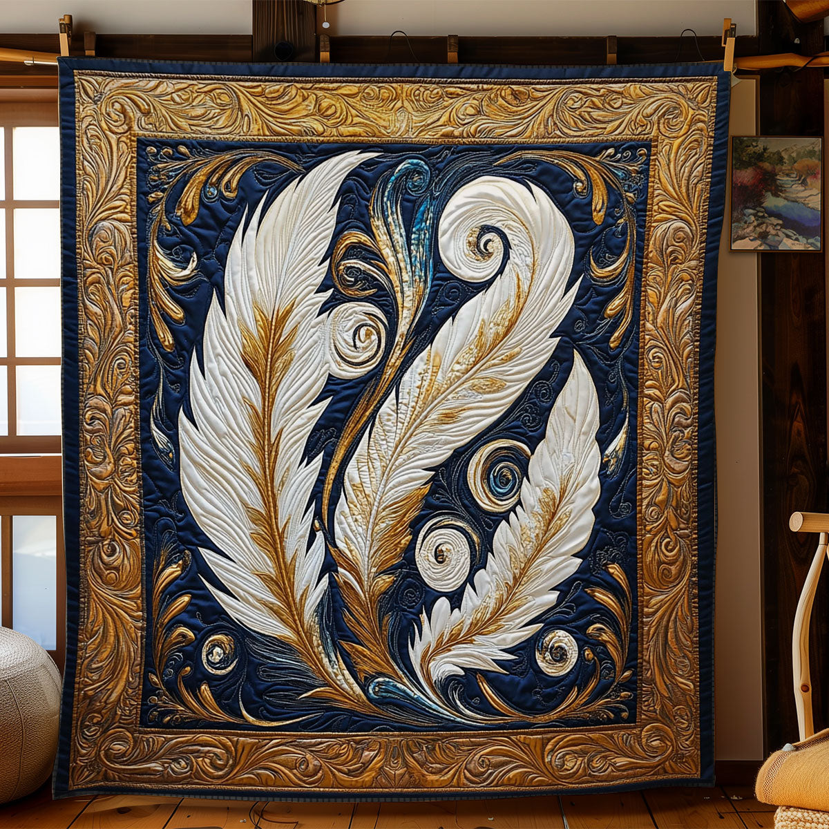 Beautiful Feather WY0402003CL Quilt